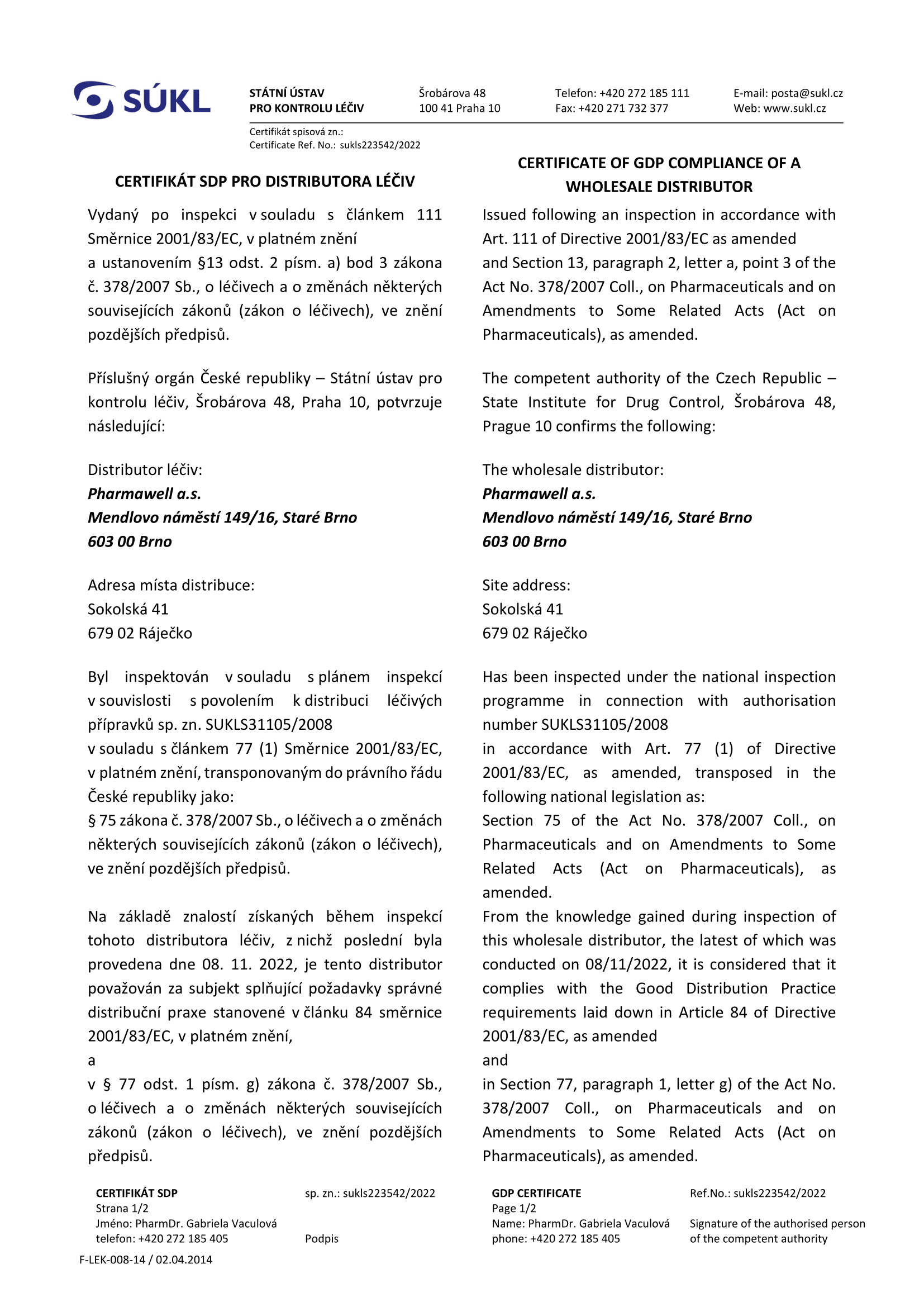 GDP Pharmawell_Ráječko